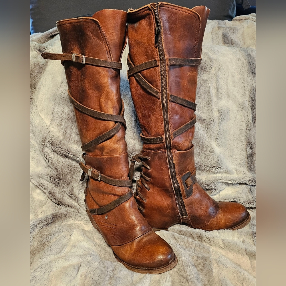 Freebird by Steven Tan Leather Over the Knee Boots "Cassius"